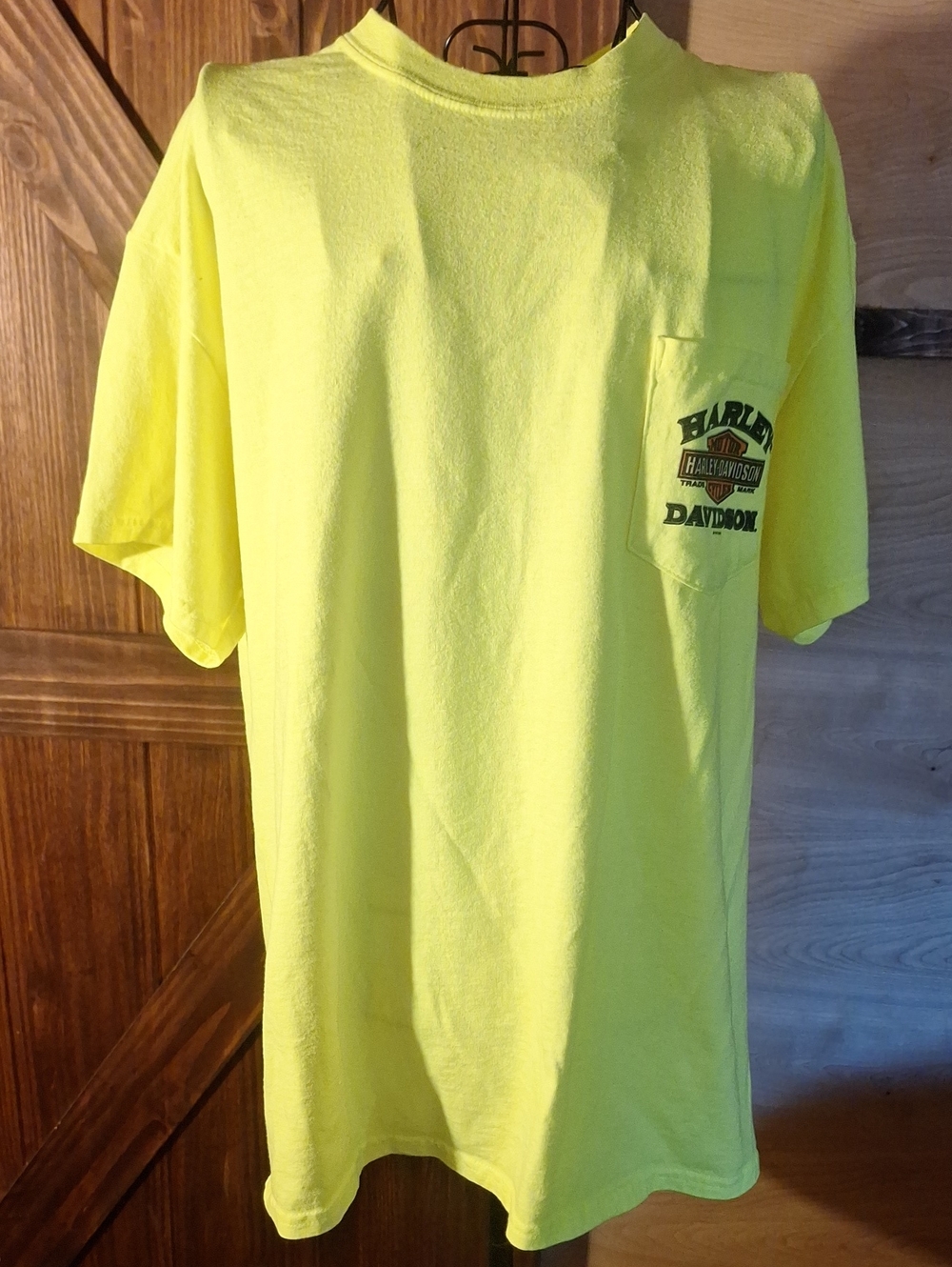 Harley-Davidson Neon Yellow Short Sleeve Pocket Tee